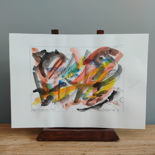 Bright abstract gouache - bright,