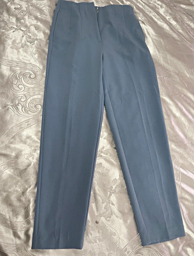 Women blue dress pants - blue,