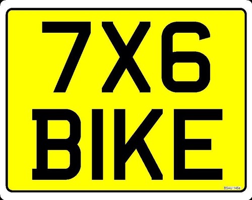 Bike motorcycle plate - plate, yellow