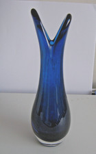 Vintage WHITEFRIARS Blue Beak Vase Pattern No. 9556 