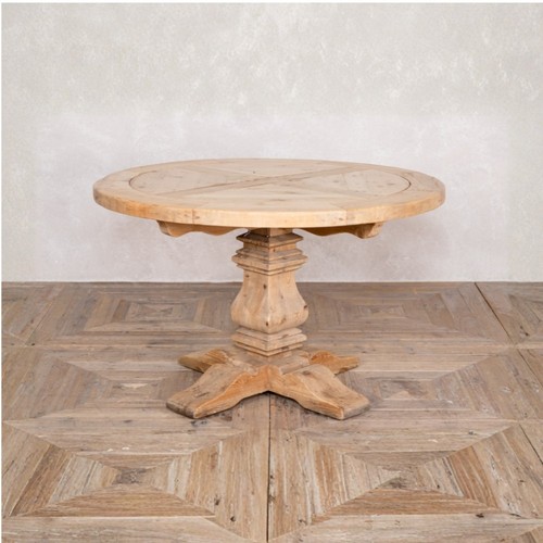 Round pine table wooden - round,