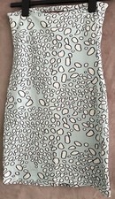 BARBARA HULANICKI FOR TOPSHOP LADIES BANDEAU SHORT DRESS - UK10 PALE BLUE