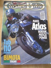 CLASSIC BIKE MAGAZINE SEP 1995 MANX ATLAS NORTON MUSCLE POWER 110 TRIUMPH BIMOTA