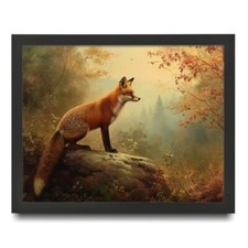 Vintage Fox Print Oil Painting