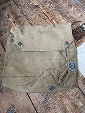 WW2 British Army MKVII Gas Mask Bag ~ Indiana Jones Bag ~ Unissued ~ 1942 Dated