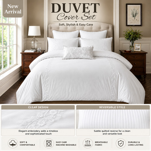 Luxury floral duvet - luxury,