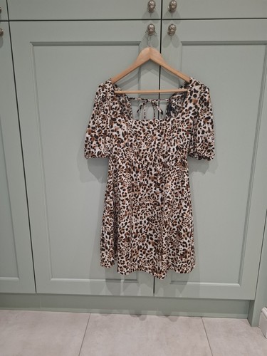 Leopard print dress with - dress,