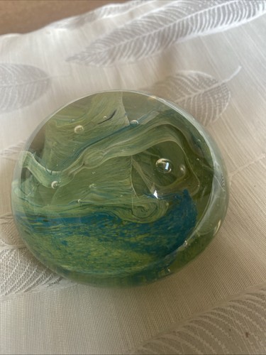 Mdina glass paperweight - mdina,