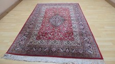 Large Persain Design Oriental Carpet Rug Hand Made Wool Vintage 8ft 2" x 5ft 3"