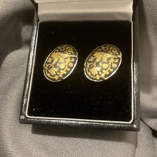 Vintage damascene stud - vintage,