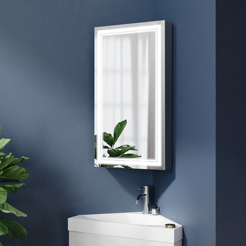 Corner bathroom mirror cabinet - corner,