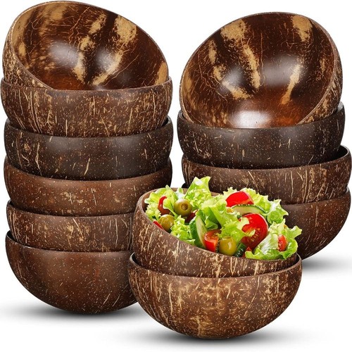 Reusable coconut bowls natural - reusable,