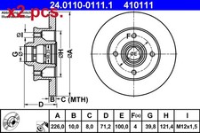 X2 PCS REAR BRAKE DISC ROTOS