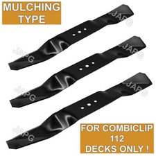 Mower Blade Set for Husqvarna Rider 155, 175, R220T, R316T, R322T MULCHING TYPE