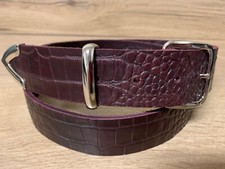 Real Leather Belt Burgundy