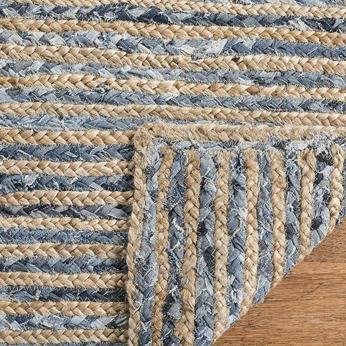 Runner rug jute denim - &,