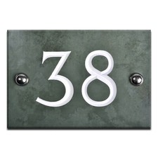 Green Slate House Number