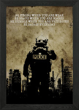 Police wall art decor - art, framed