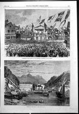 Antique Old Print Garibaldis