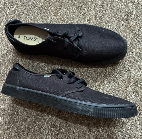 Toms mens canvas shoes black - mens,