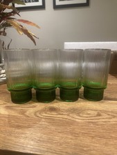 GREEN - 4 x SMITHS MASON JARS