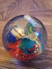 Vintage Art Glass Round Fish