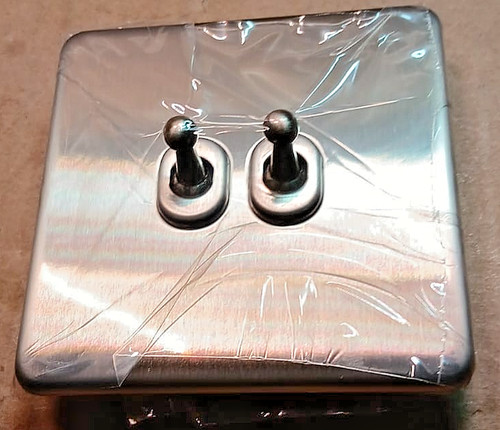 Toggle light switch gang 2 - light,