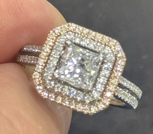 Engagement diamond ring - diamond, double