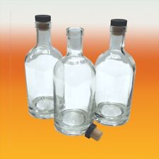 700ml Heavy Base Gin, Rum, Spirit Bottle With Black Stopper - Pack Of 3