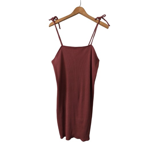 Ribbed neutral spaghetti strap - ribbed,