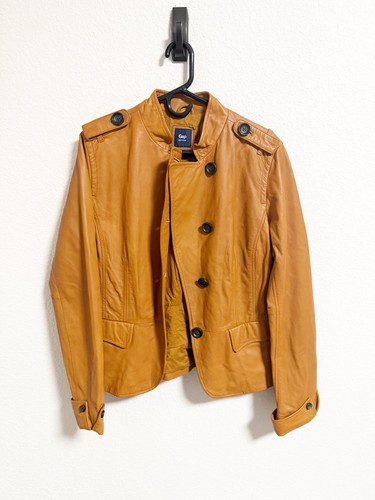 Gap y2k leather jacket button - leather,
