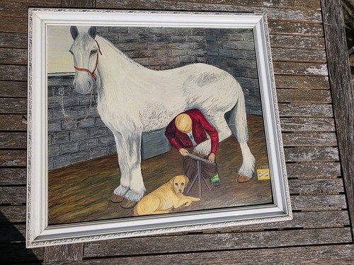 Vintage original oil painting - original,