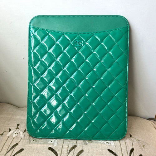 Chanel patent green leather - chanel,