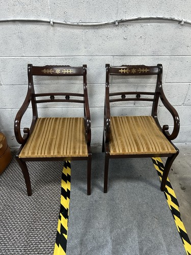 Pair regency style mahogany - pair,
