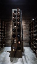 reclaimed 16th century oak beam wine rack