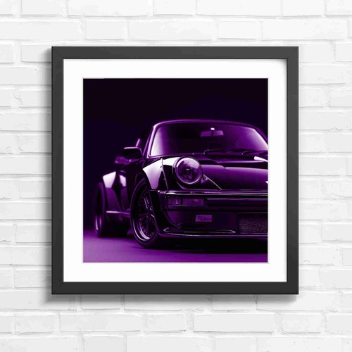 Vintage black sports - car, front