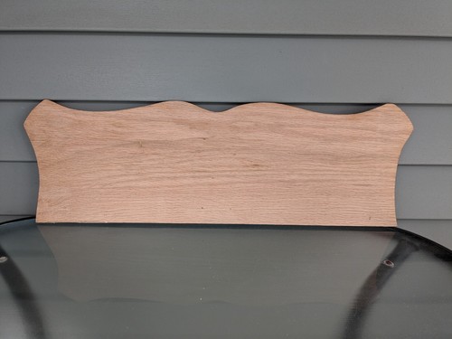 Simple antique oak pediment - simple,