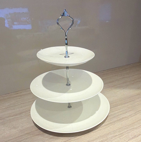 Tier white ceramic round - tier,