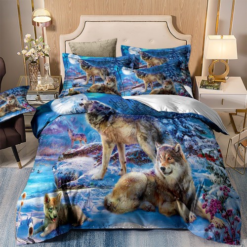 Wolf duvet quilt cover - wolf,