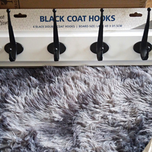 Wall mounted coat hook rack - wall,