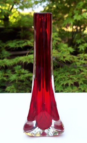 Whitefriars glass tricorn - whitefriars, vase