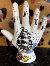 Palmistry Tattoo Hand Decorative Ornament - Love Hate Design