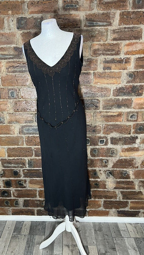 Ronit zilkha black silk beaded - black,