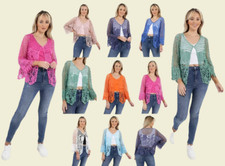 Ladies floral crochet cardigan
