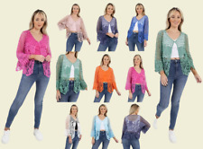 Ladies floral crochet cardigan