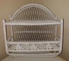 Vintage Wicker Hanging Shelf