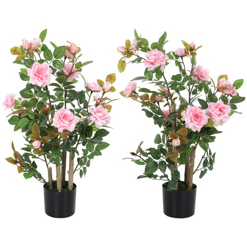 Homcom artificial rose tree - homcom,