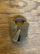 Dinky Cute Old Brass Padlock No Key!