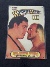 WWF WRESTLEMANIA III Aluminium Metal Sign Steel Tin Poster BRAND NEW WWE PPV 3