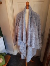 Cozy Supersoft Grey Waterfall Fleece Cardigan 3XL Approx Up To UK 26 